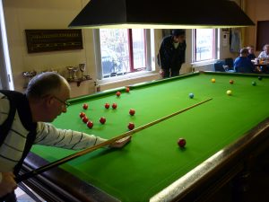 William playing snooker at our games day